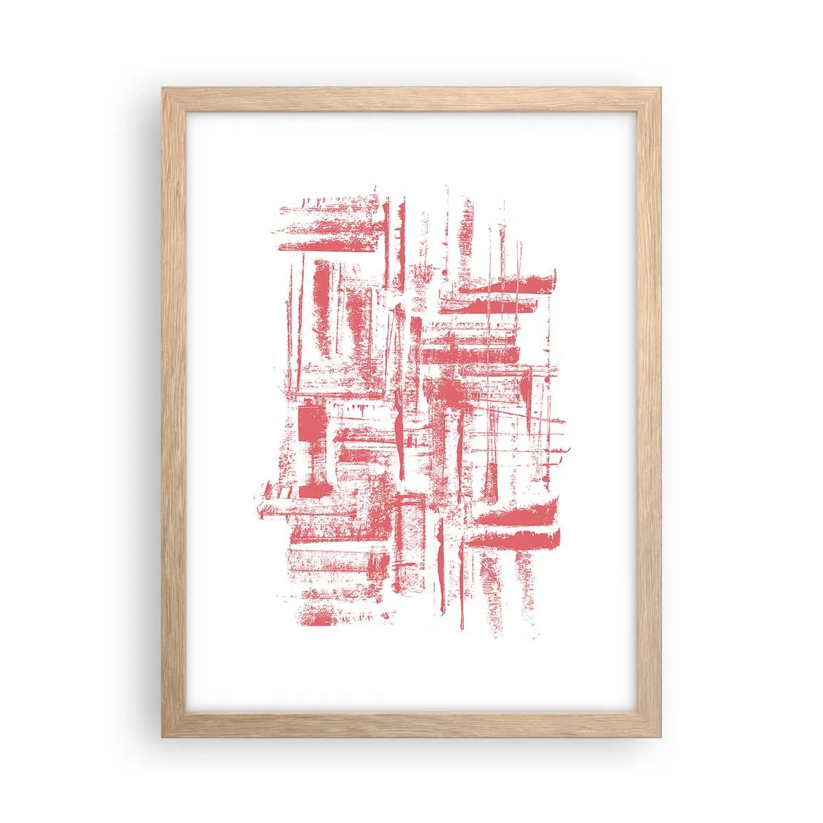 Poszter világos tölgy keretben - A vörös város - 30x40 cm
