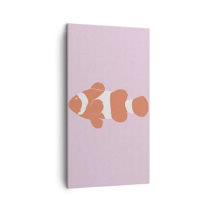 Vászonkép - Illik a korall az arcához és a farkához - 45x80 cm