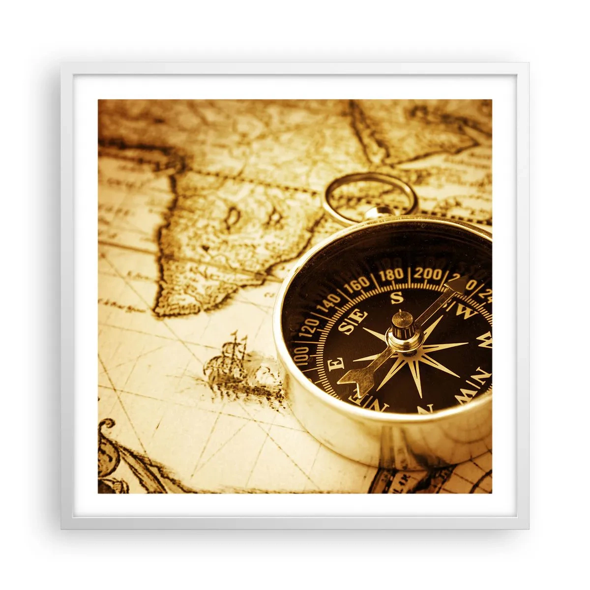 Poszter fekete keretben - Keletre, vagy nyugatra? - 60x60 cm