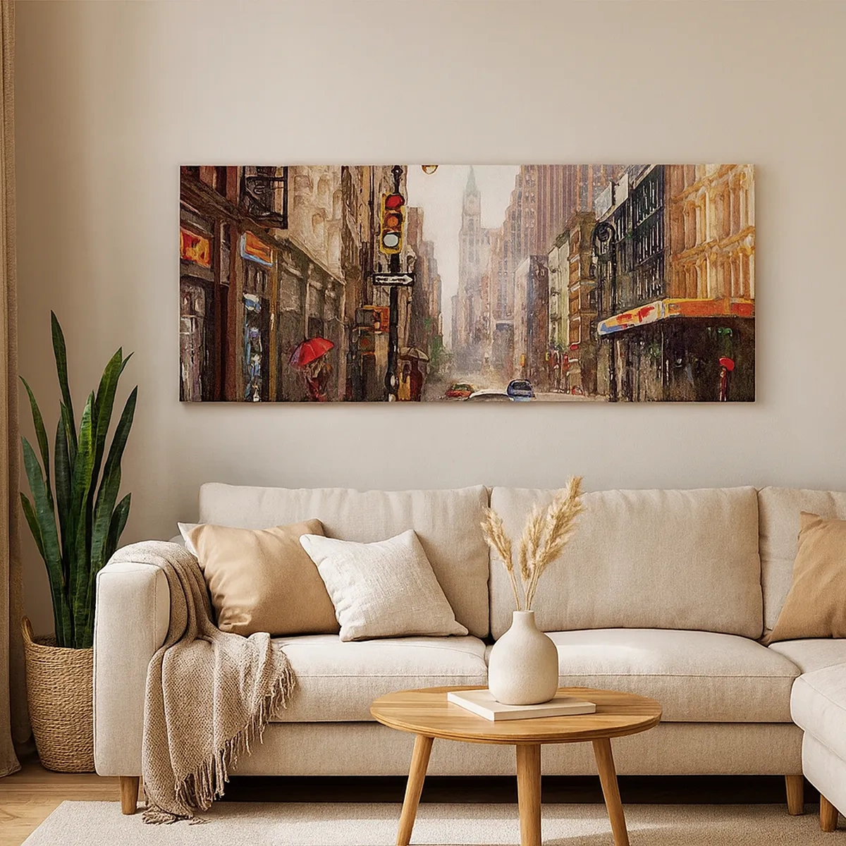 Vászonkép - New York – esőben is színes - 30x30 cm