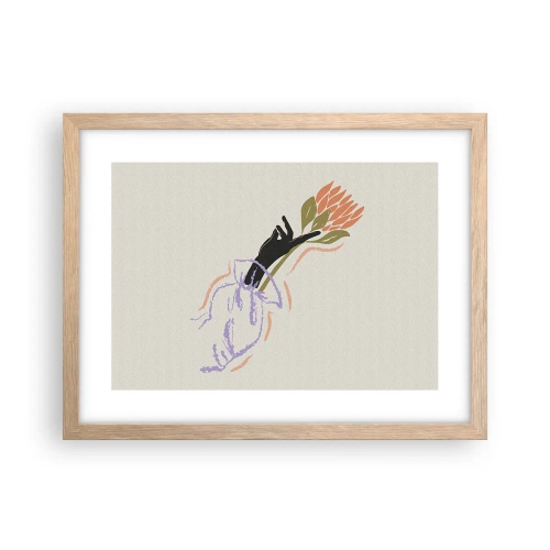 Poszter világos tölgy keretben - Egy testvéri érintés - 40x30 cm