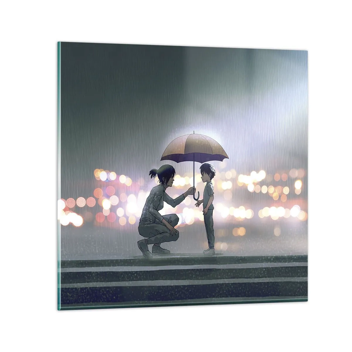 Üveg kép - És most minden rendben - 50x50 cm