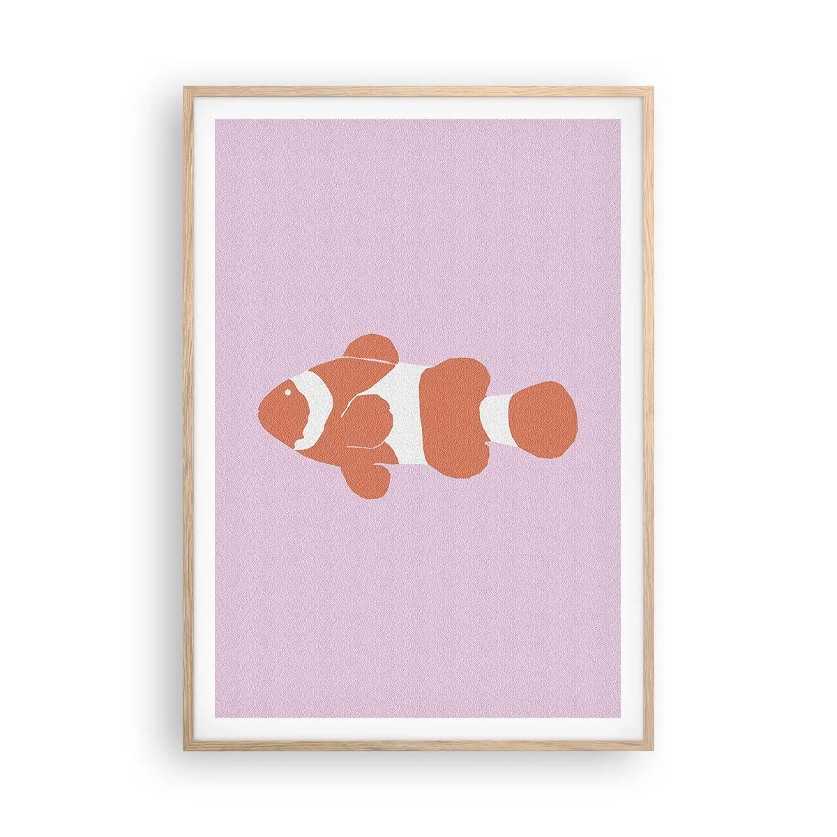 Poszter világos tölgy keretben - Illik a korall az arcához és a farkához - 70x100 cm