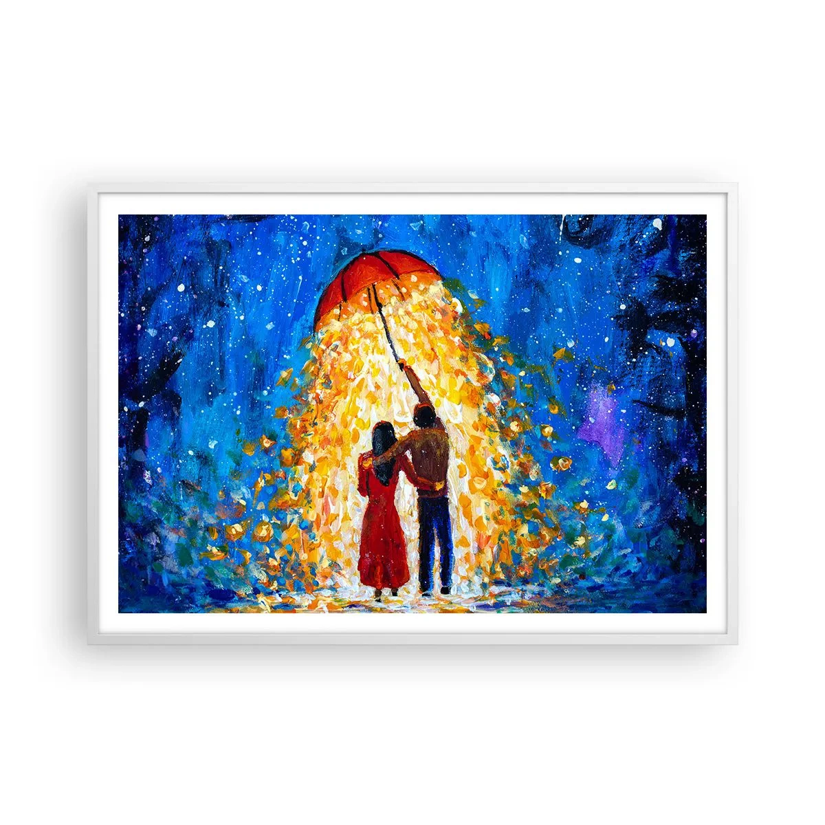 Poszter fekete keretben - Egy esős este varázsa? - 100x70 cm