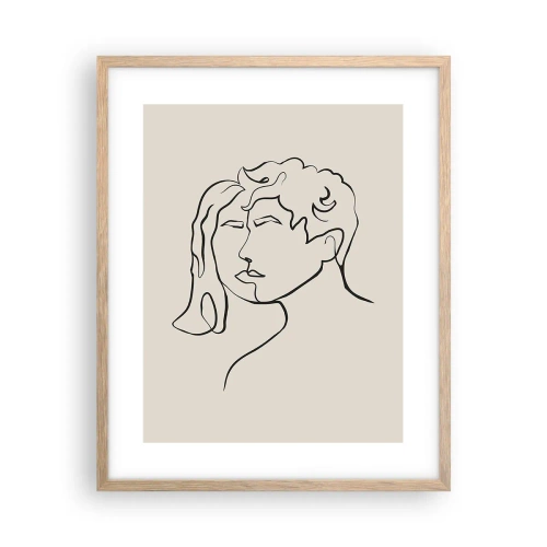 Poszter világos tölgy keretben - És egységgé vált - 40x50 cm