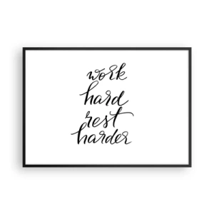 Poszter fehér keretben - Élet egyensúly - 100x70 cm