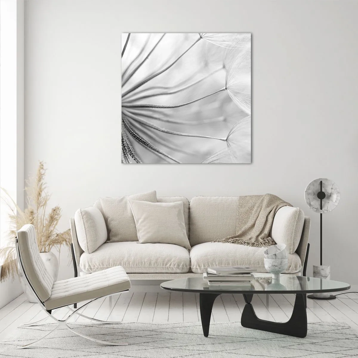 Üveg kép - Pitypang, papírsárkány - 40x40 cm