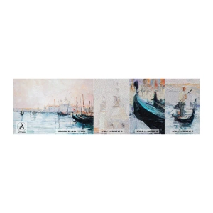 Fotótapéta Minta Premium Sand - A víz mögött, a köd mögött - Darab, Város, Velence - 100x30 cm