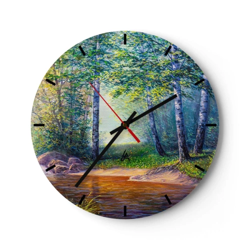 Falióra, Óra - Idilli táj - 40x40 cm