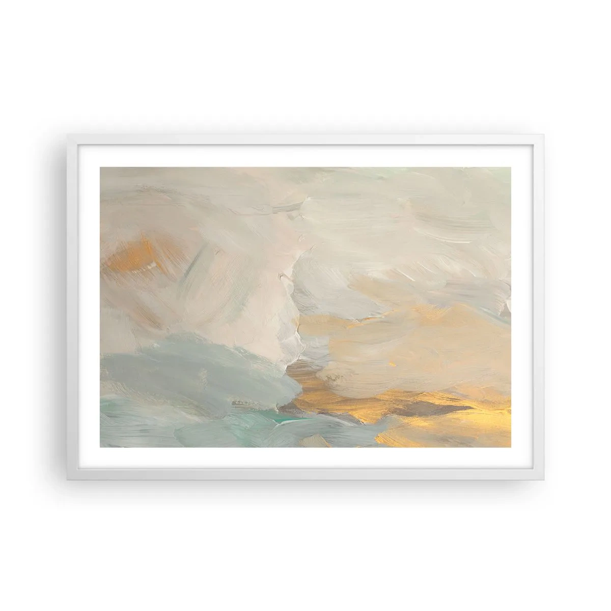 Poszter fekete keretben - Absztrakció - a szelídség földje - 70x50 cm