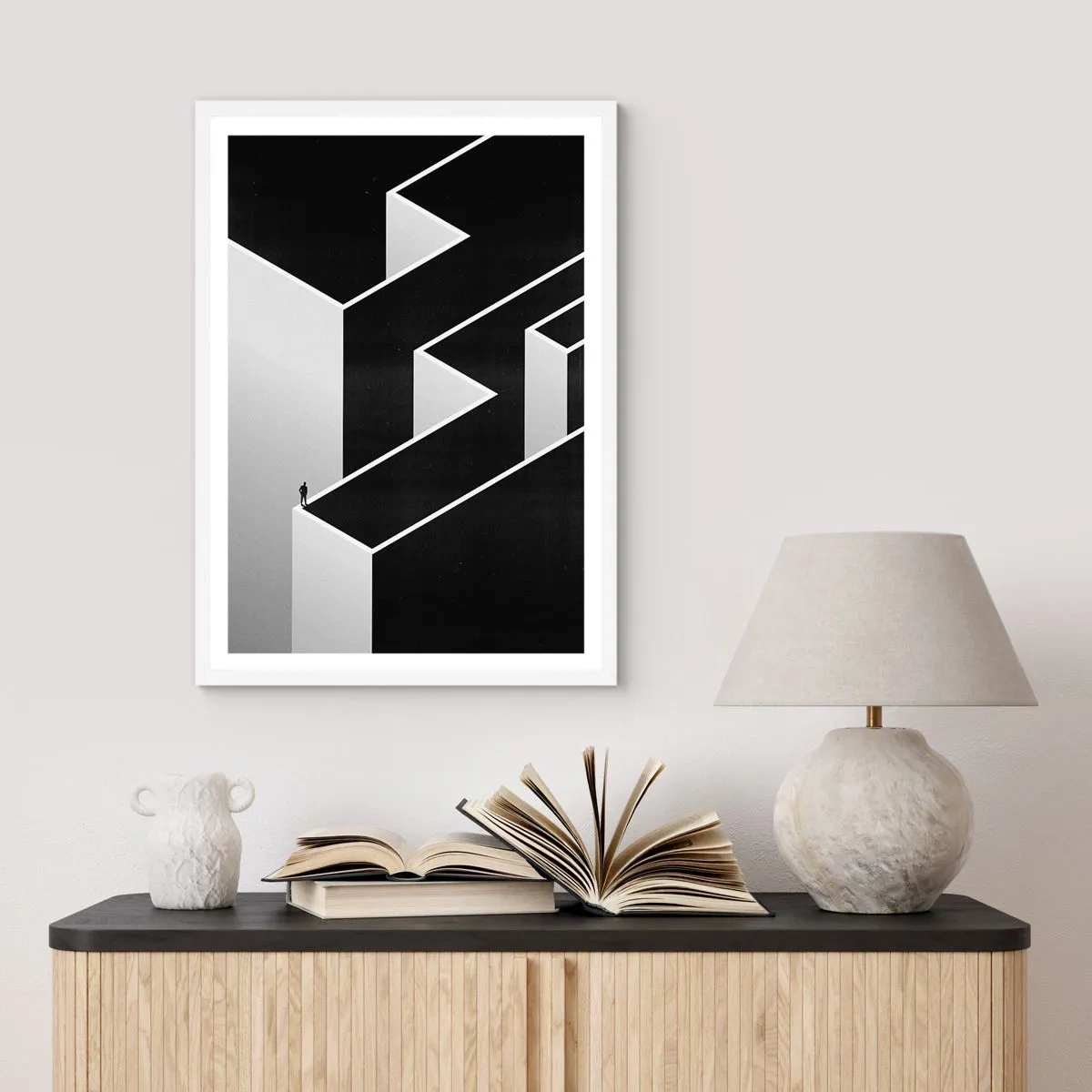 Poszter fekete keretben - Magány a csúcson - 40x50 cm