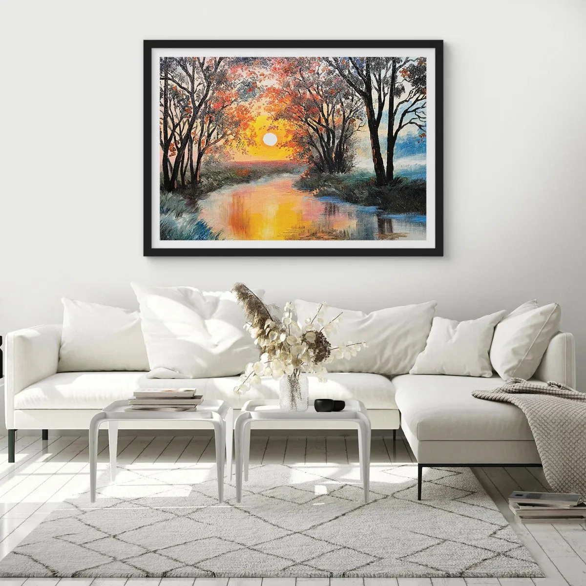 Poszter fehér keretben - Őszi hangulat - 91x61 cm