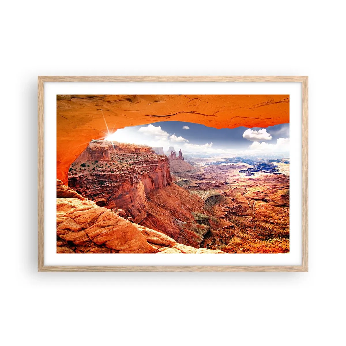 Poszter világos tölgy keretben - Maga a természet faragta - 70x50 cm