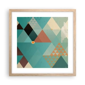 Poszter világos tölgy keretben - A sokféleség egysége, az egység sokfélesége - 40x40 cm