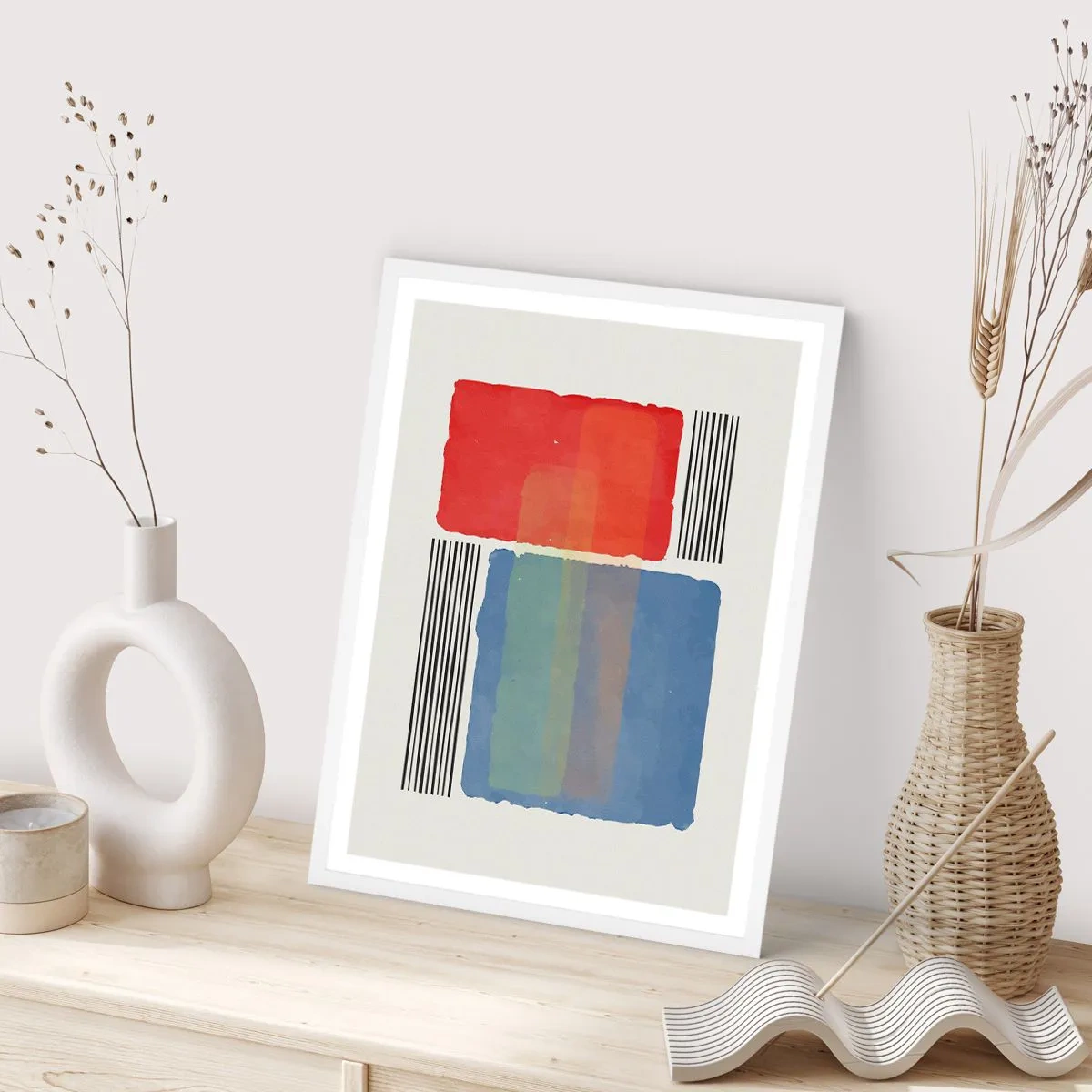 Poszter fekete keretben - A geometria szelleme és betűje - 30x40 cm