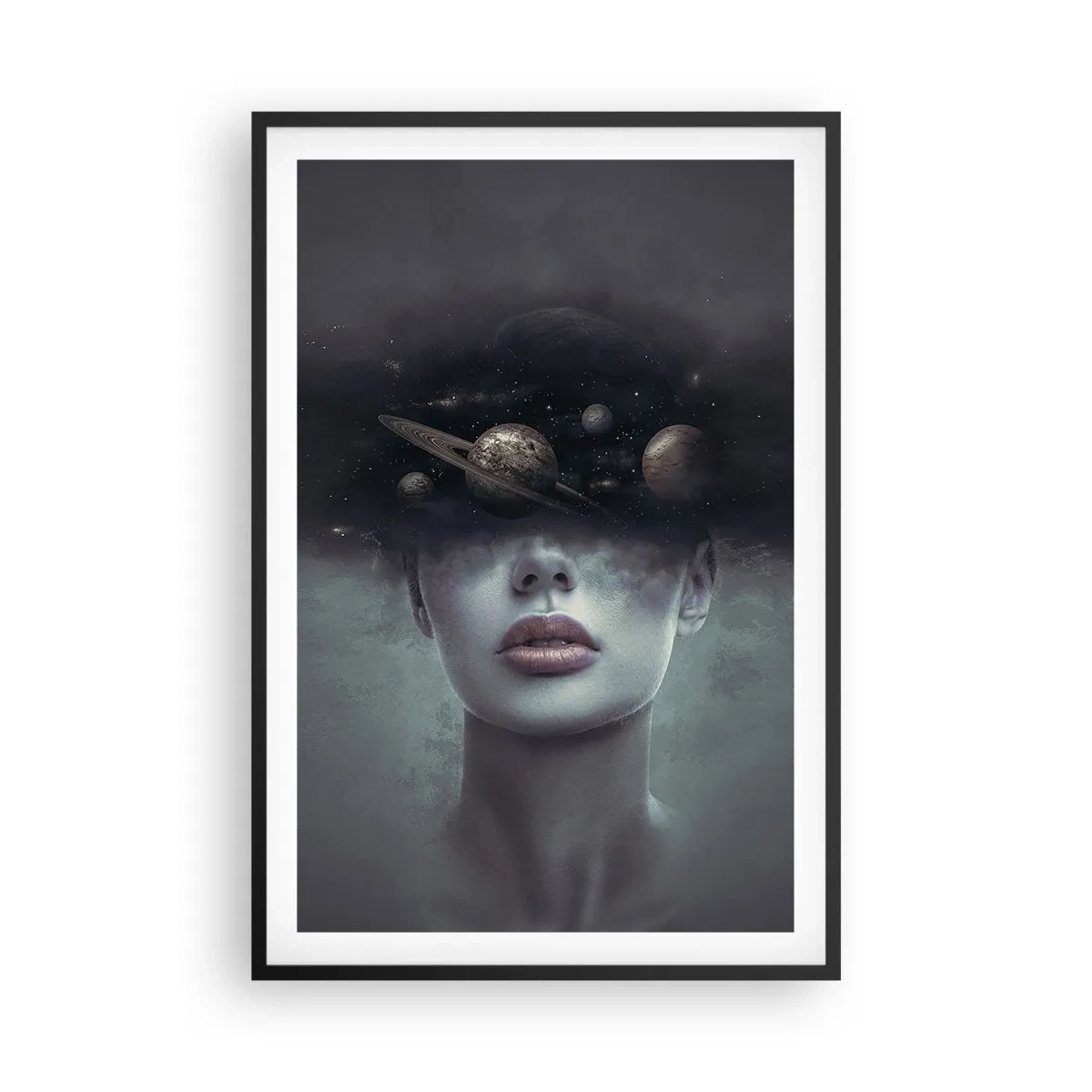 Poszter fehér keretben - És a bolygók megvadulnak... - 61x91 cm