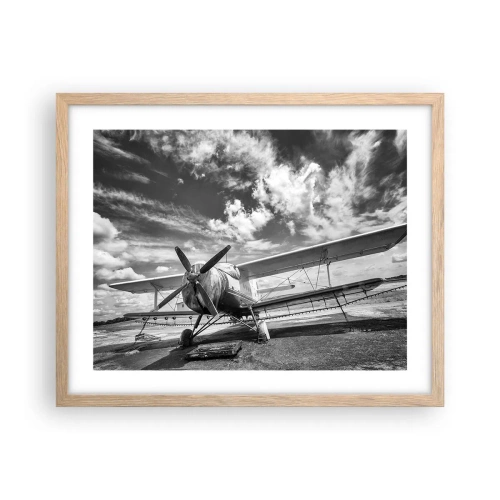 Poszter világos tölgy keretben - Alig várom! - 50x40 cm