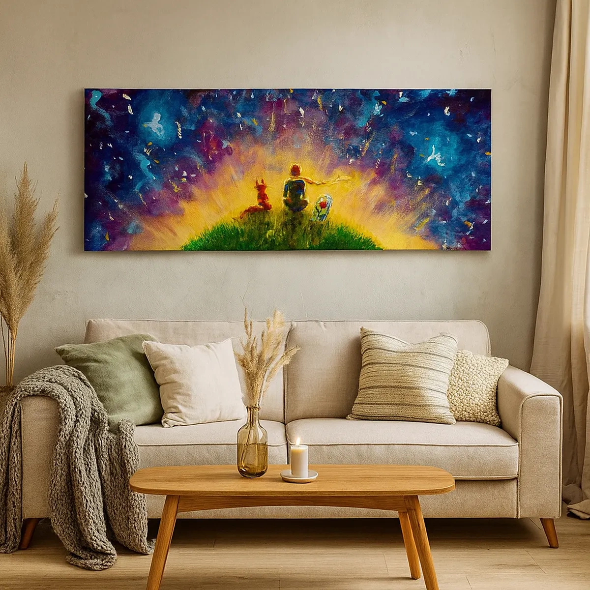 Vászonkép - Szerelem és barátság – az egész világ - 30x30 cm