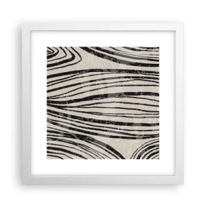 Poszter fekete keretben - Vonalak csobbanása - 30x30 cm