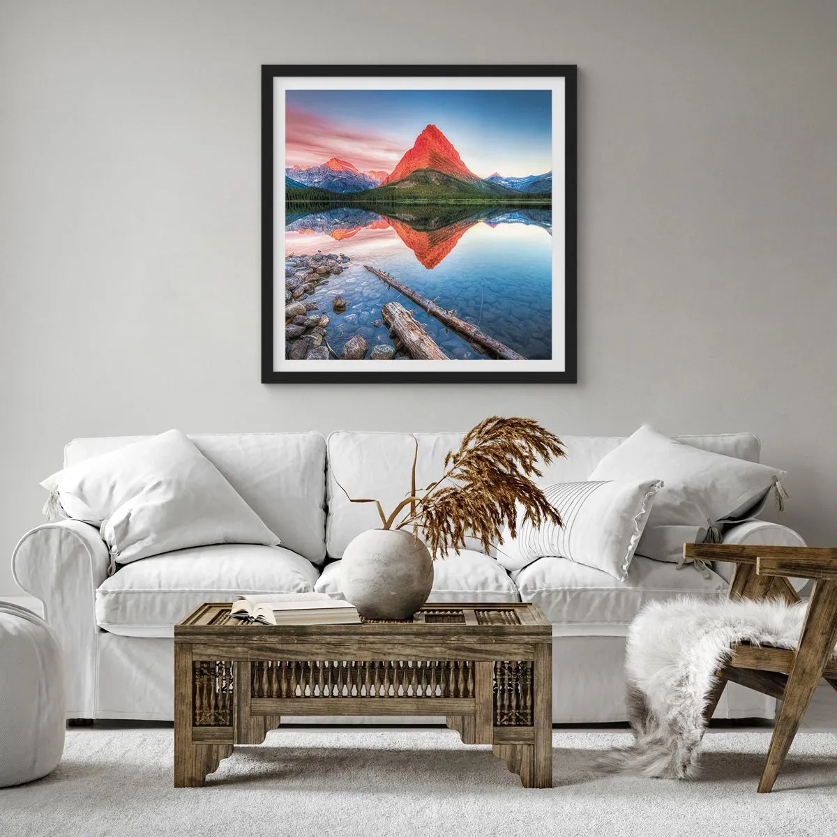 Poszter fehér keretben - Forróság és hideg - 50x50 cm