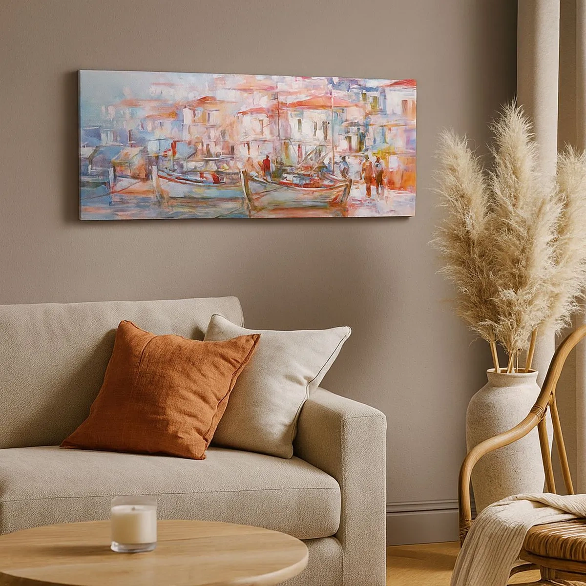 Vászonkép - Pasztell vakáció - 100x40 cm