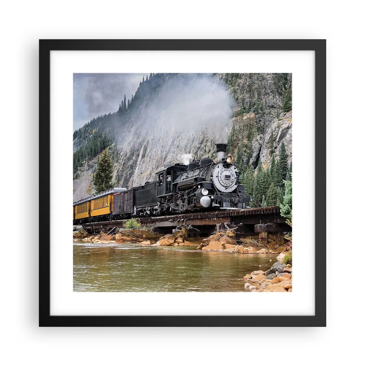 Poszter fehér keretben - Hova? Hova? - 40x40 cm