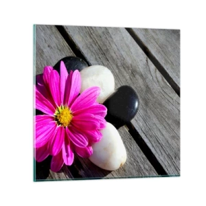 Üveg kép - Pihenés a mólón - 50x50 cm