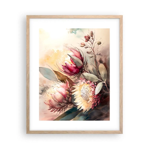 Poszter világos tölgy keretben - Profilból és en face - 40x50 cm