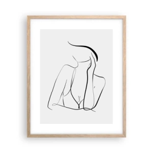 Poszter világos tölgy keretben - Az álmok hullámán - 40x50 cm