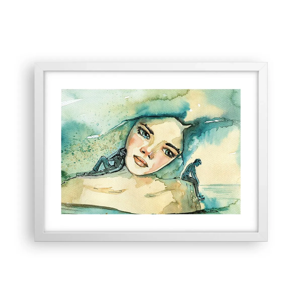 Poszter fekete keretben - Am I blue? - 40x30 cm