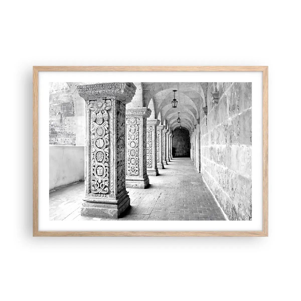 Poszter világos tölgy keretben - És hová megy...? - 70x50 cm