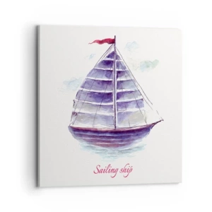 Vászonkép - Teli vitorlákat és nyugodt vizet - 70x70 cm