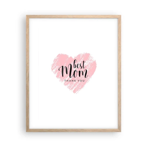 Poszter világos tölgy keretben - Mindig a megfelelő pillanat - 40x50 cm