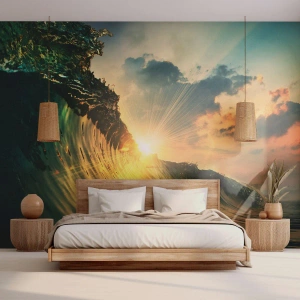 Fotótapéta Standard Eco - Szörfös, hol vagy? - Tengeri hullám, A nap sugarai, Természet - 250x175 cm