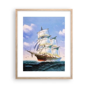 Poszter világos tölgy keretben - Büszkén a széllel - 40x50 cm