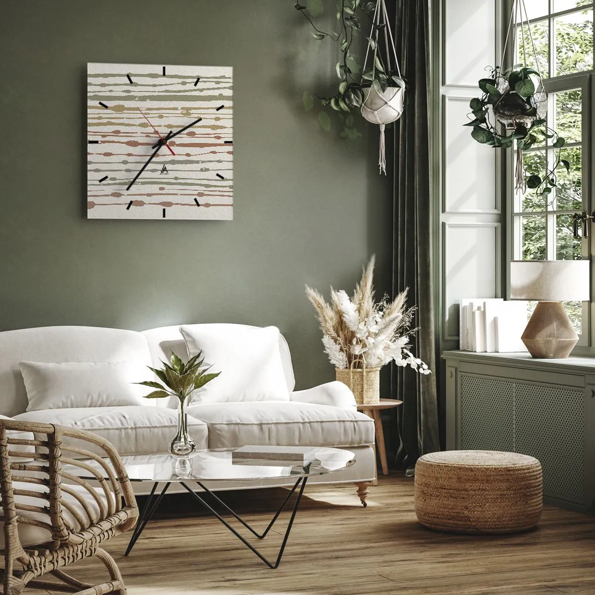 Falióra, Óra - Zenei színjegyzetelés - 30x30 cm