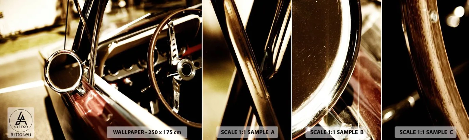 Fotótapéta Minta Standard Eco - Autó lélekkel - Autó, Klasszikus, Autóipari - 100x30 cm