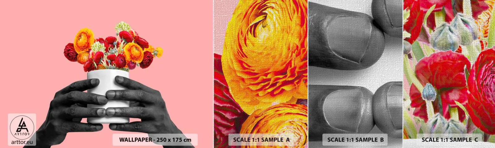 Fotótapéta Minta Premium Canvas - Az élet apoteózisa - Absztrakció, Darab, Virágok - 100x30 cm