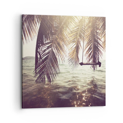 Vászonkép - Tetszés szerint hintázhat a felhők között - 70x70 cm