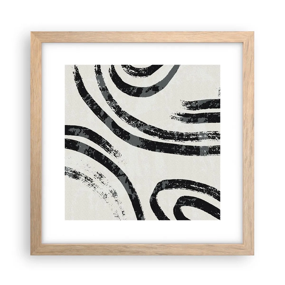 Poszter világos tölgy keretben - Félig megállt - 30x30 cm