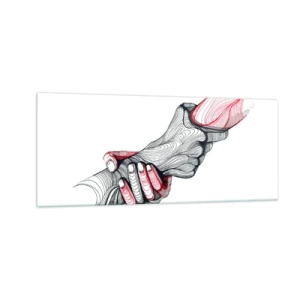 Üveg kép - Jó kezekben vagy - 100x40 cm