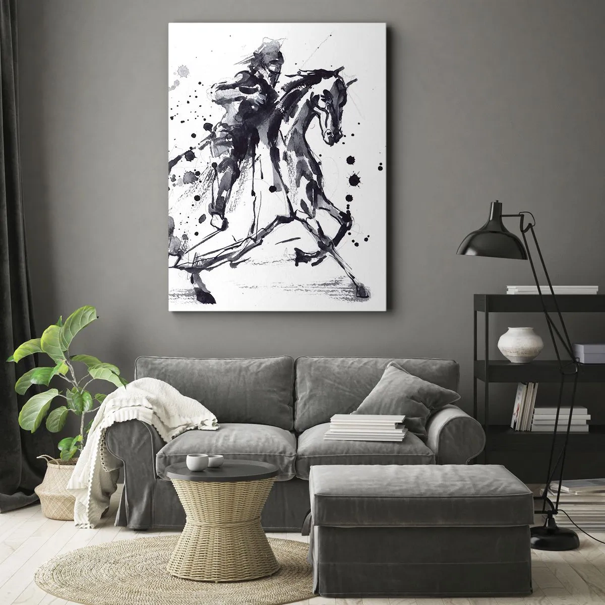 Vászonkép - Fekete lovag - 45x80 cm