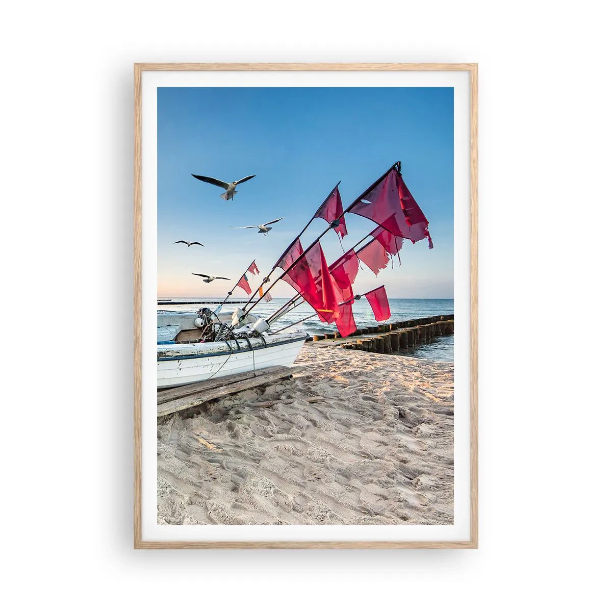 Poszter világos tölgy keretben - Megérdemelt pihenés - 70x100 cm