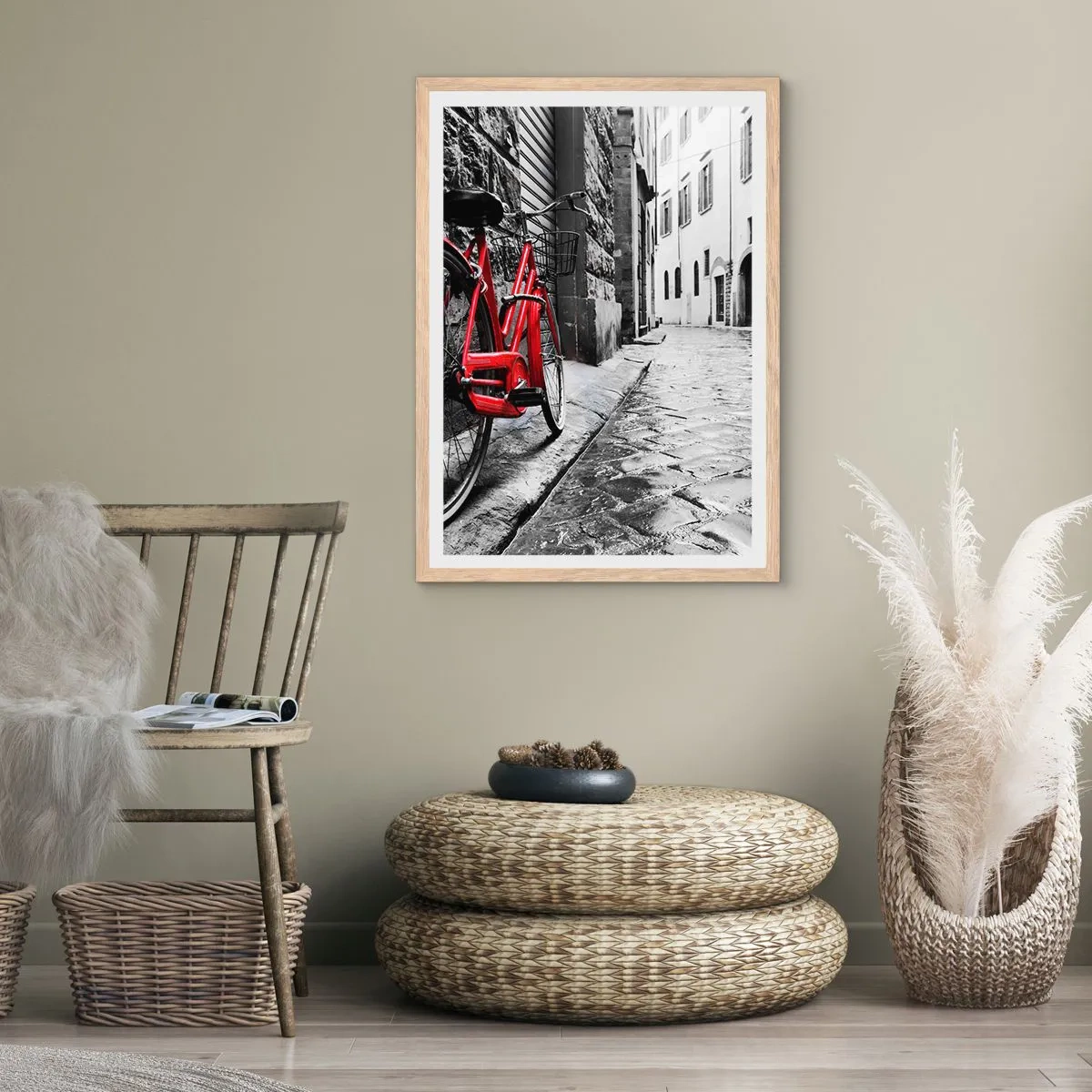 Poszter világos tölgy keretben - Az igazi gyönyör nem öregszik - 70x100 cm