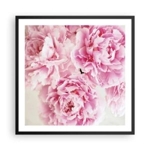 Poszter fehér keretben - Rózsaszín pompában - 60x60 cm
