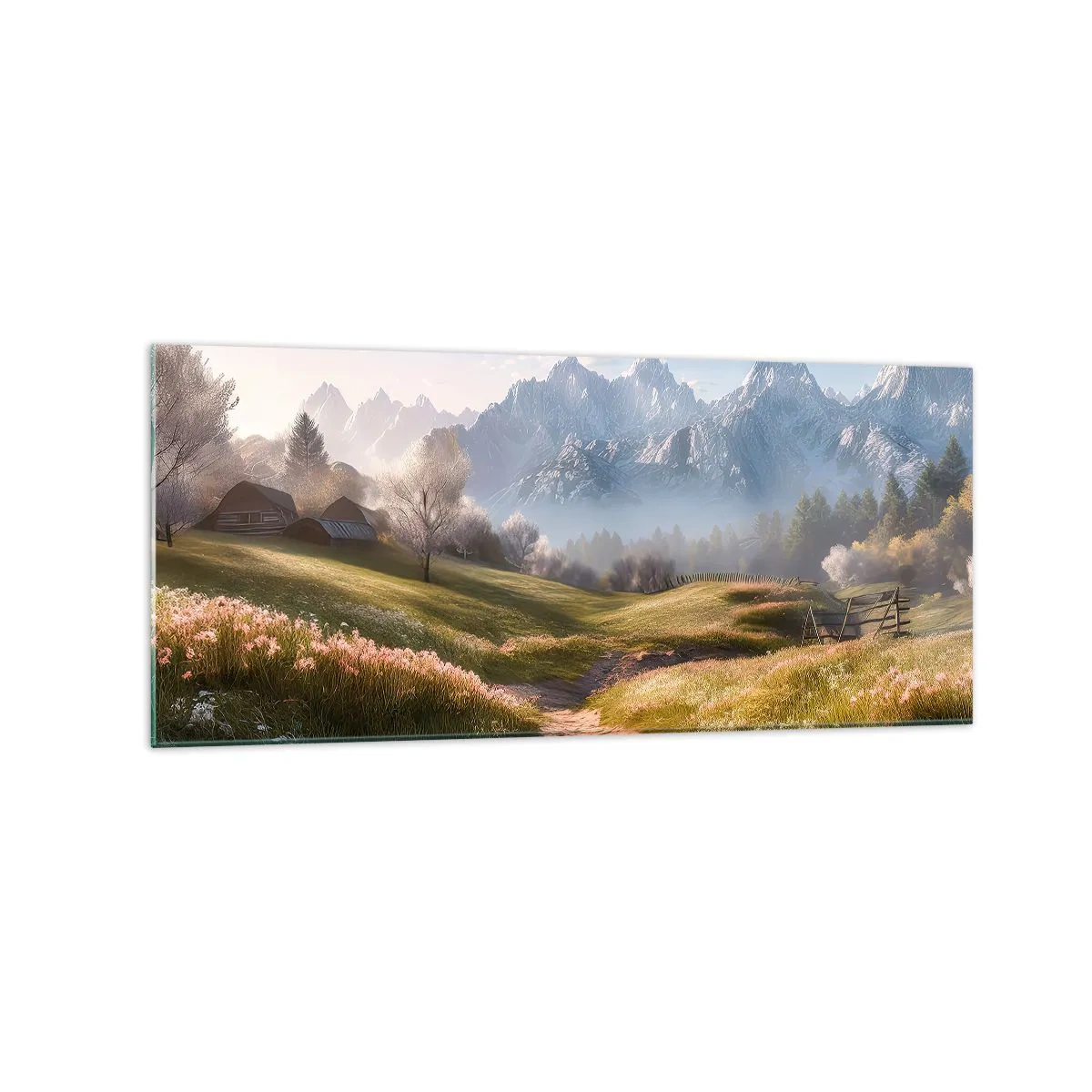 Üveg kép - Idilli völgy - 120x50 cm