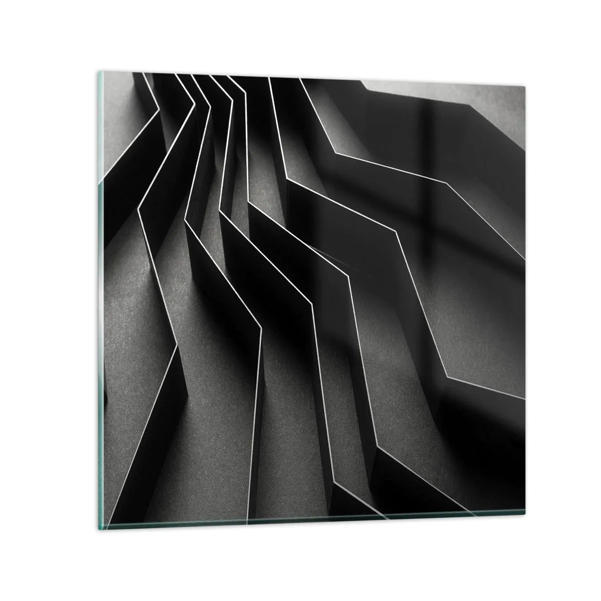 Üveg kép - Térbeli rend - 50x50 cm