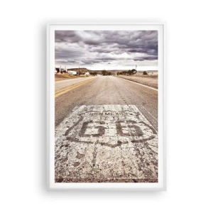 Poszter fekete keretben - Mother Road – amerikai legenda - 70x100 cm