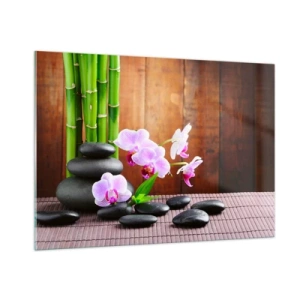 Üveg kép - Ismerd meg a kelet örömeit - 100x70 cm