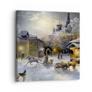 Vászonkép - Az orosz tél varázsa - 30x30 cm